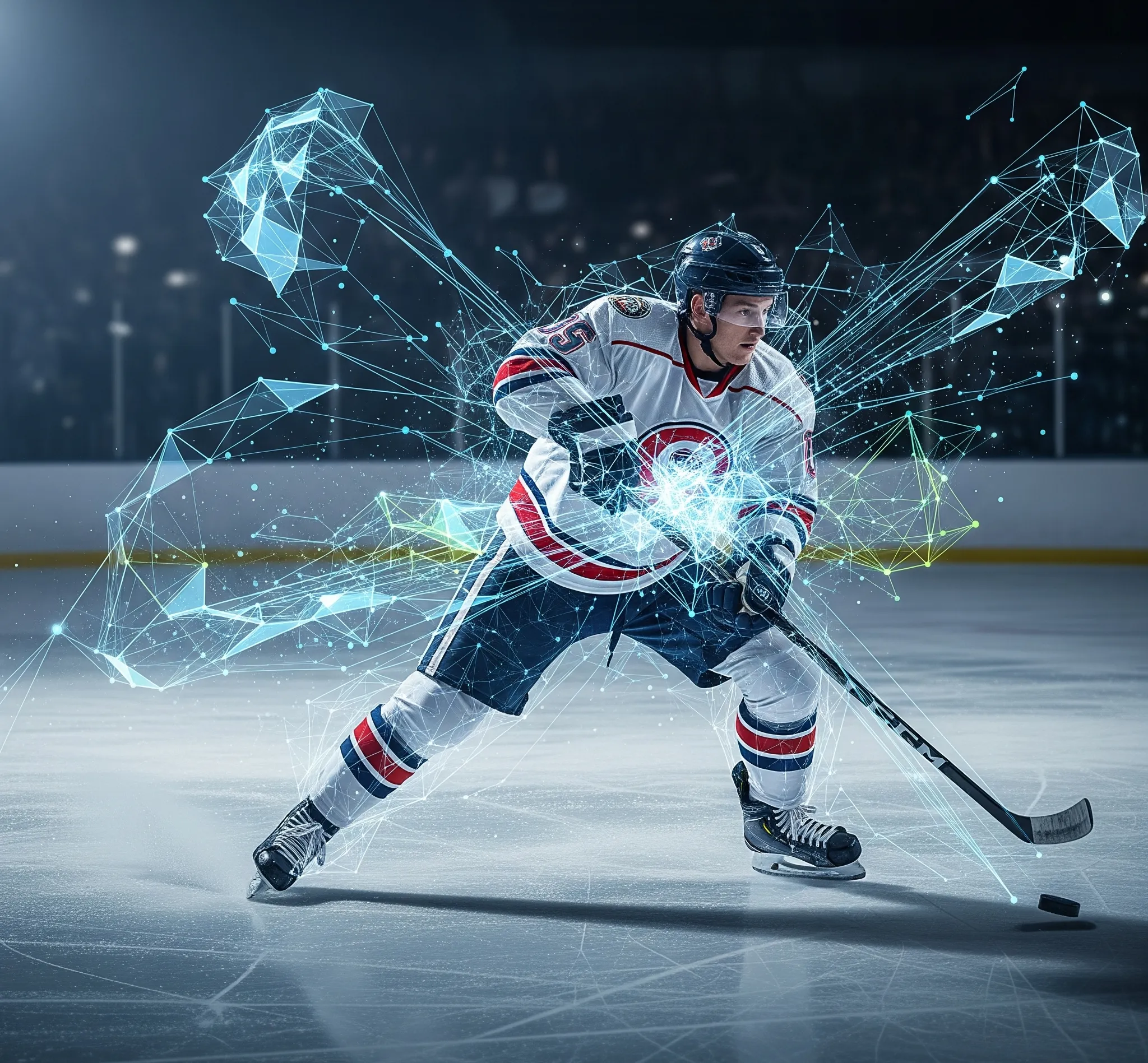 Player demonstrating sports analytics